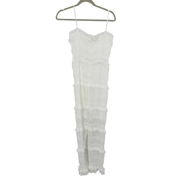 Commense Spaghetti Strap Tiered Maxi Dress size XL White Sparkle Bodycon NEW - Picture 13 of 16